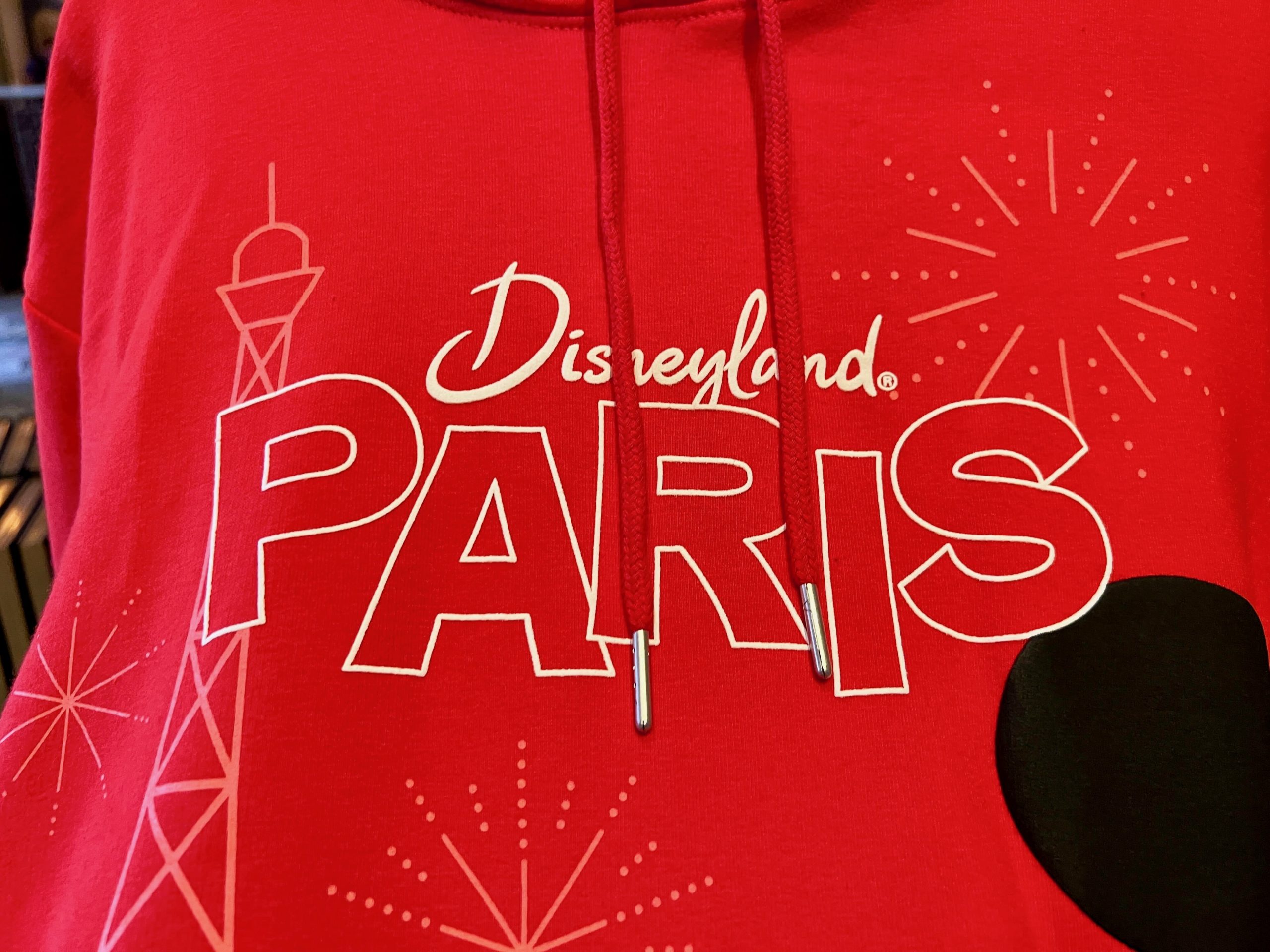 Disneyland Paris Red Close Up Hooded Sweatshirt