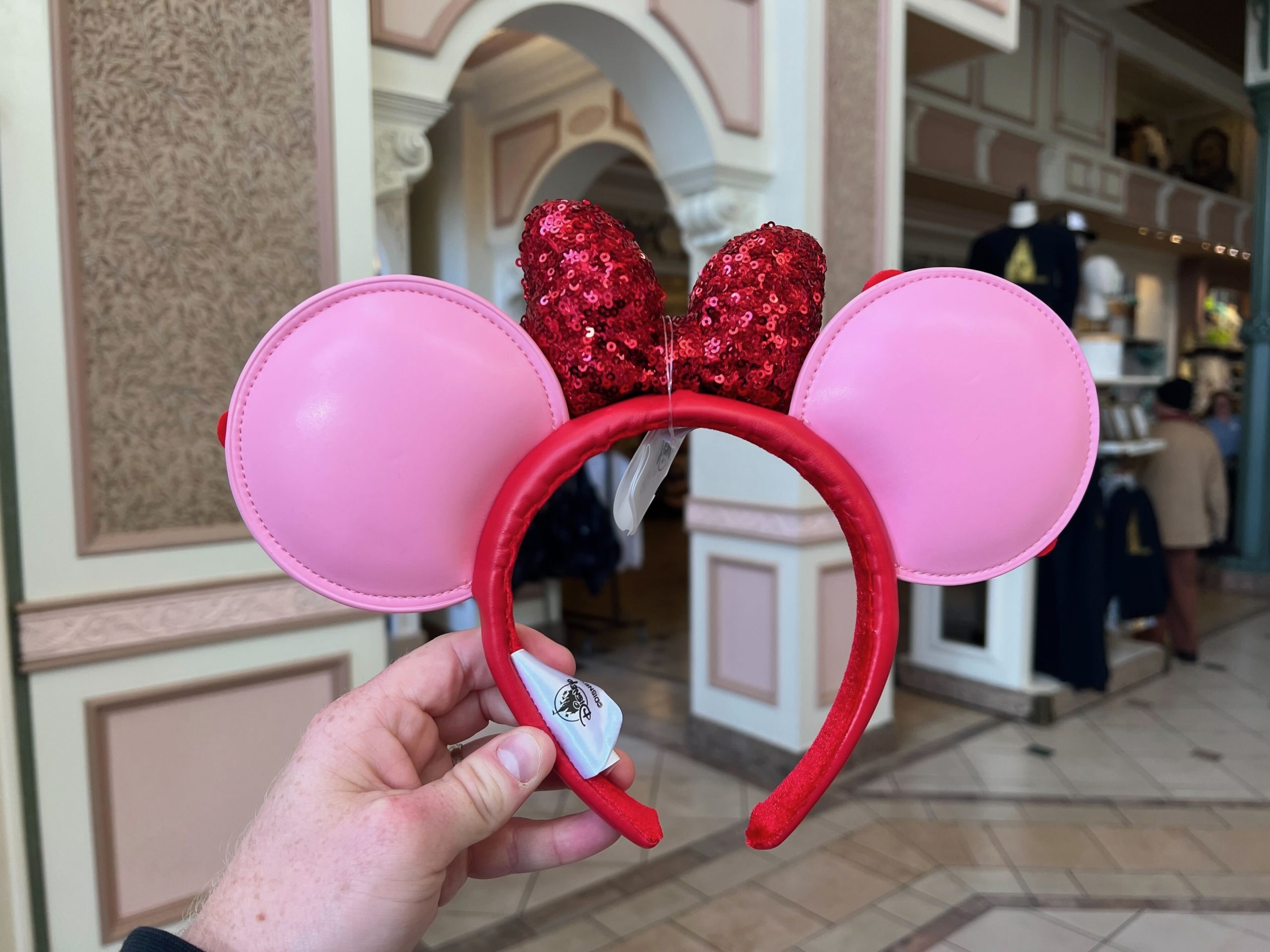 Pink Red Floral Minnie Ears back Emporium