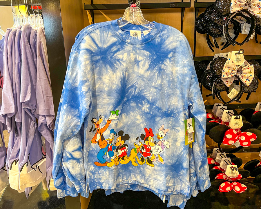 Walt Disney World Celebration Crew Shirt Spirit Jersey Blue Tie Dye Sensational Six