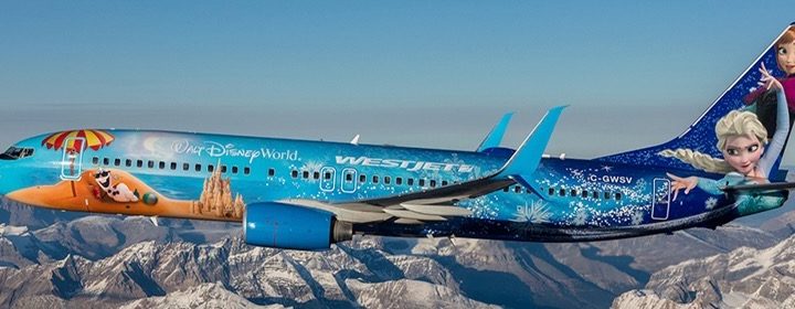 WestJet Frozen-Themed magic Plane