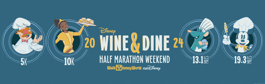 2024 Wine and Dine Half Marathon Weekend runDisney Disney World Themes