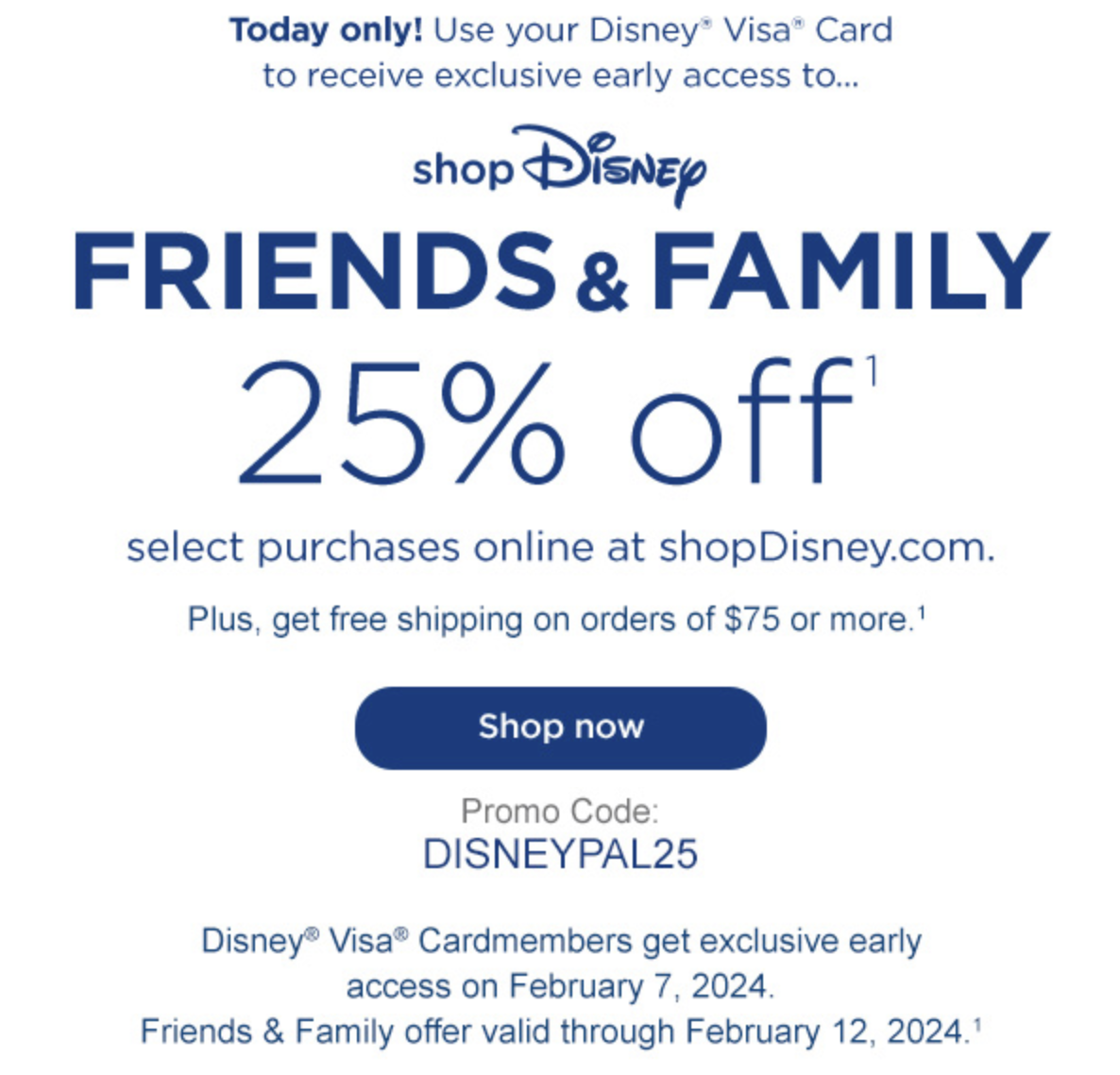 Disney Visa Cardmembers discount