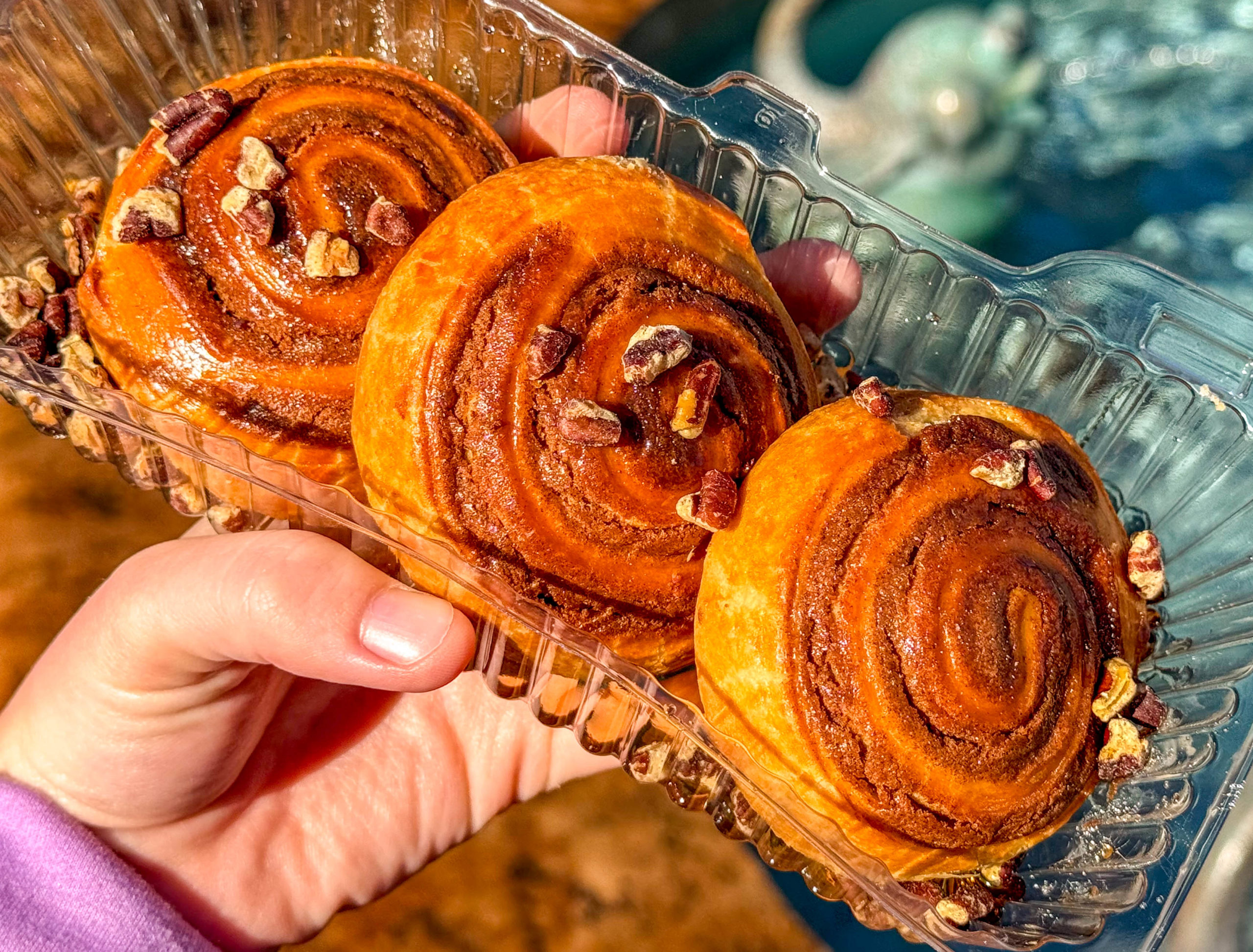 Candy Painted Cinnamon Rolls