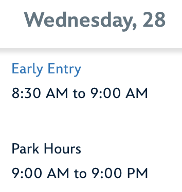 EPCOT hours