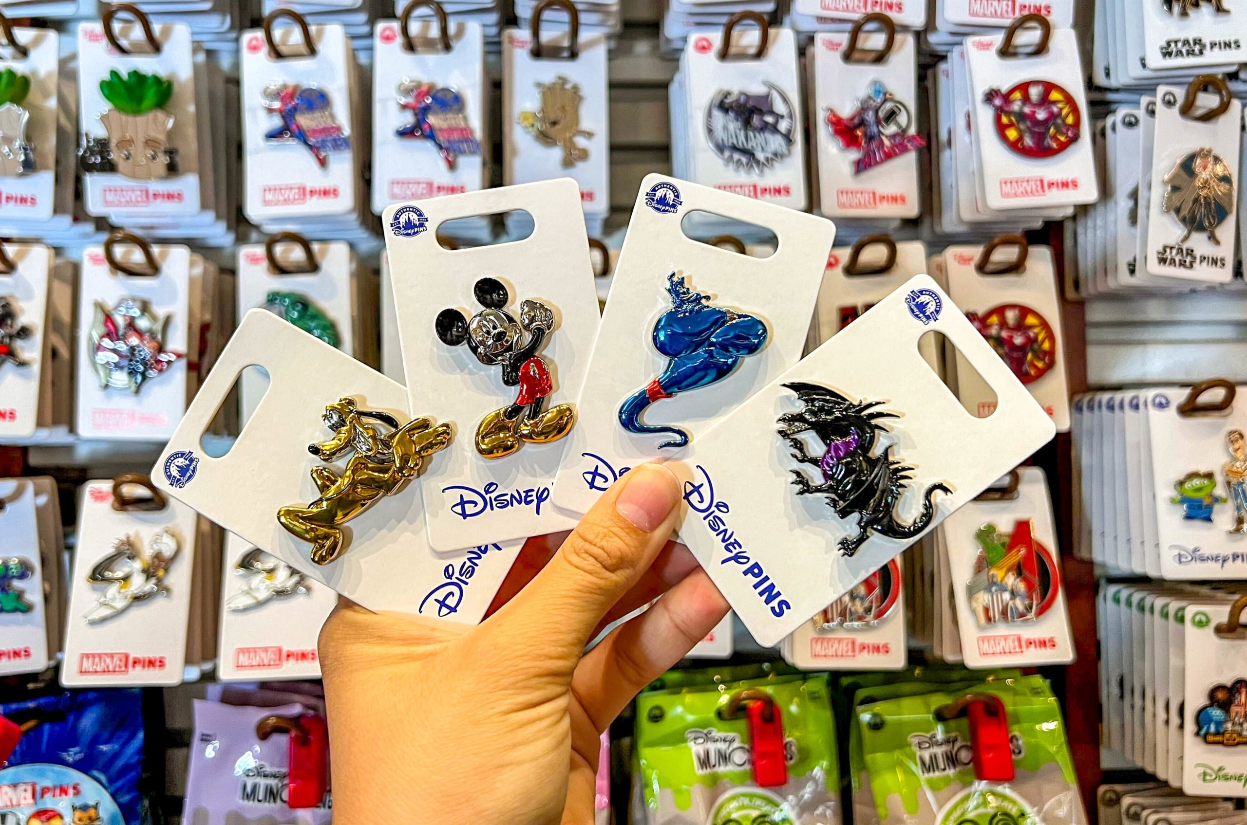 chrome Disney pins