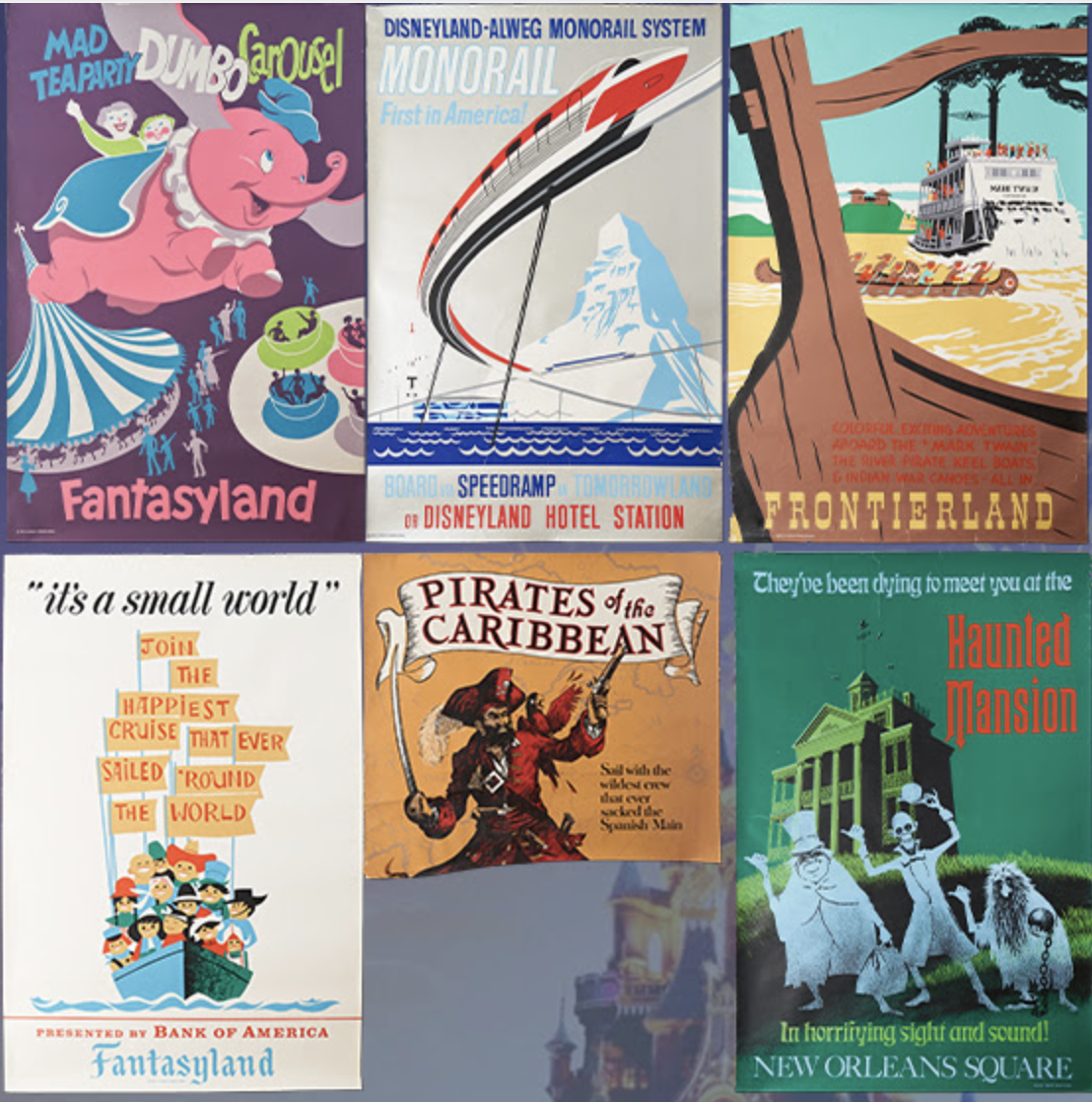 Vintage Disneyland Posters for Auction