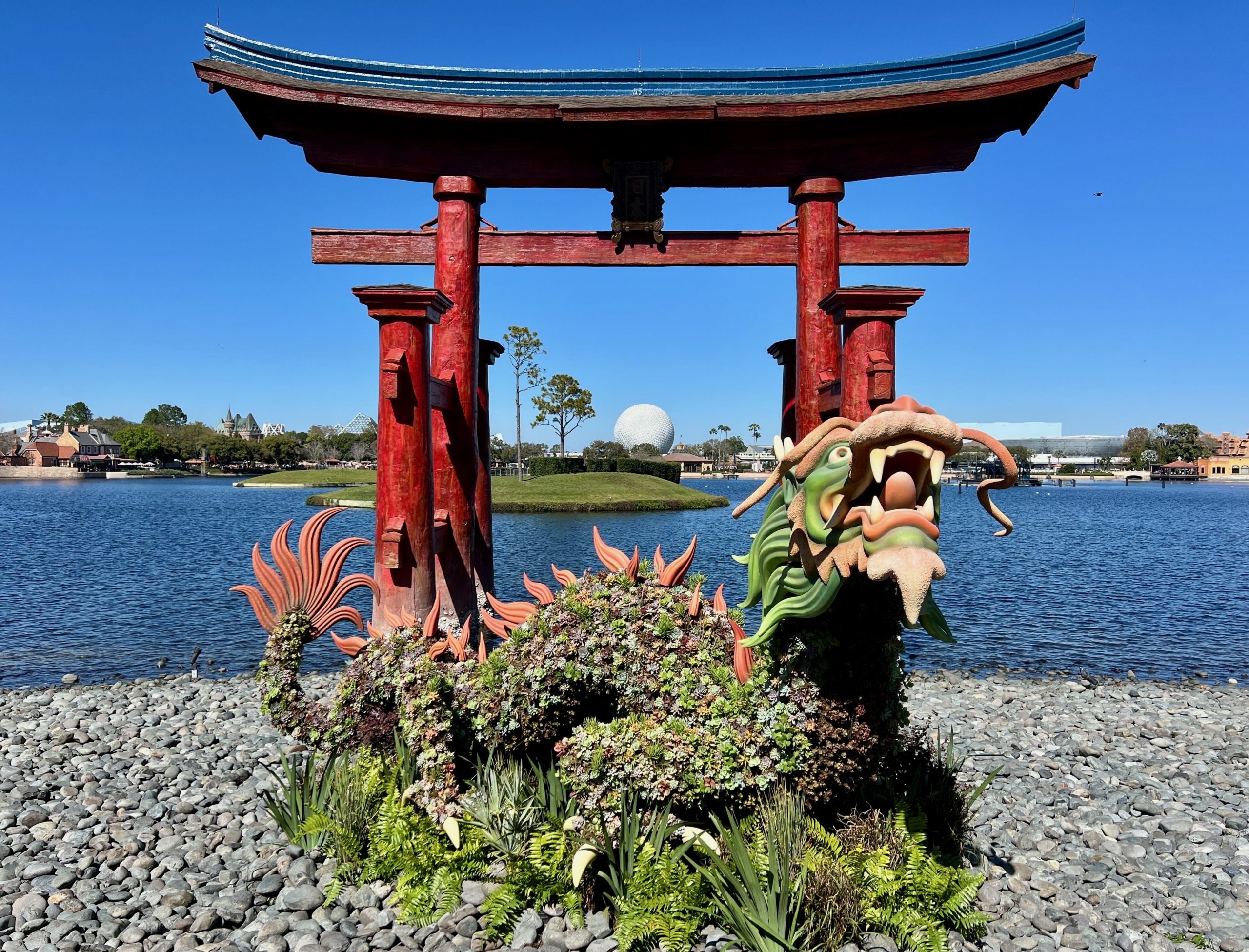 succulent dragon topiary Japan 2024 EPCOT