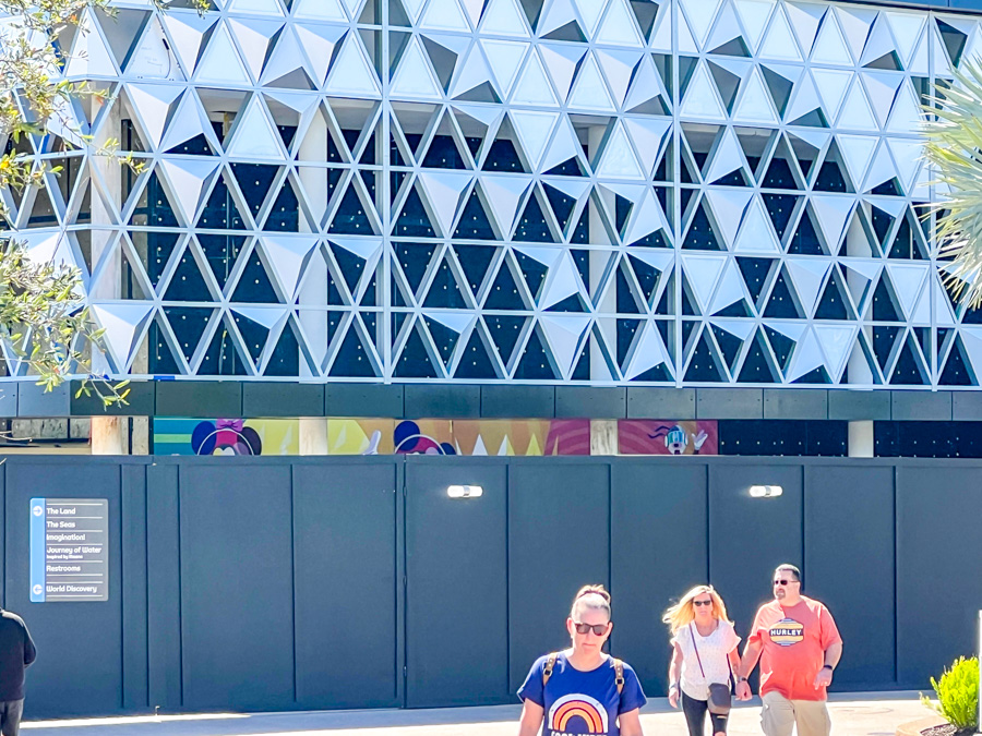 EPCOT CommuniCore Hall Mural and New Lighting Construction