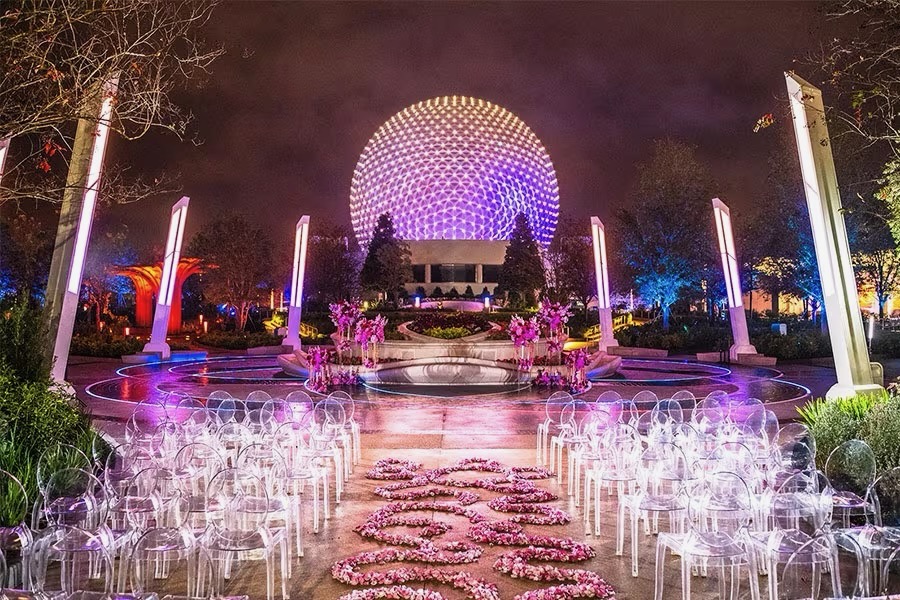 Spaceship Earth EPCOT World Gardens Wedding Venue