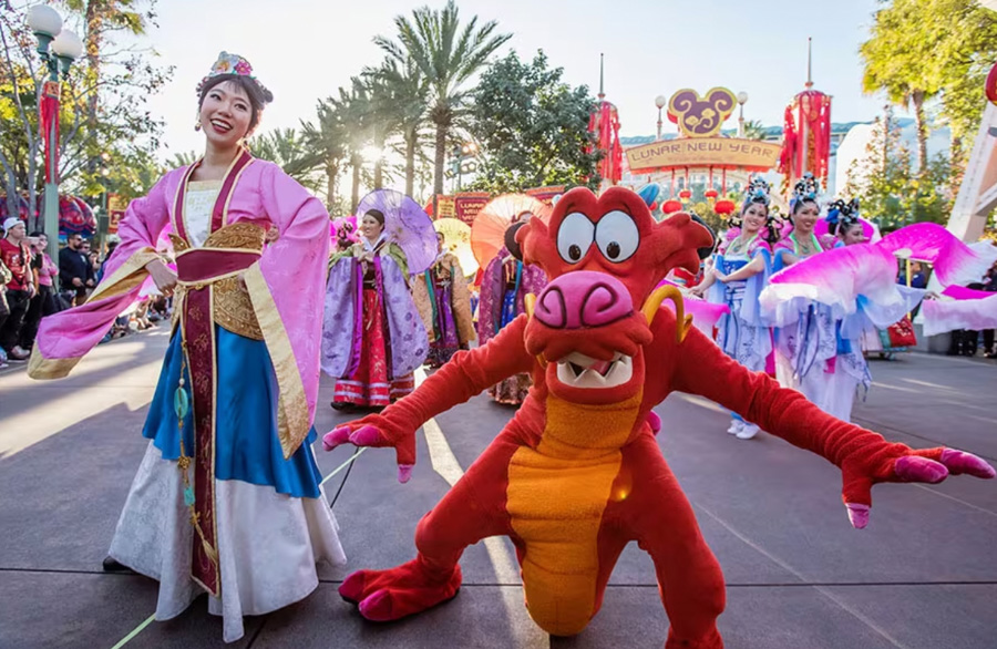 Lunar New Year of the Dragon Mulan's Lunar New Year Processional Mushu Disney California Adventure Park