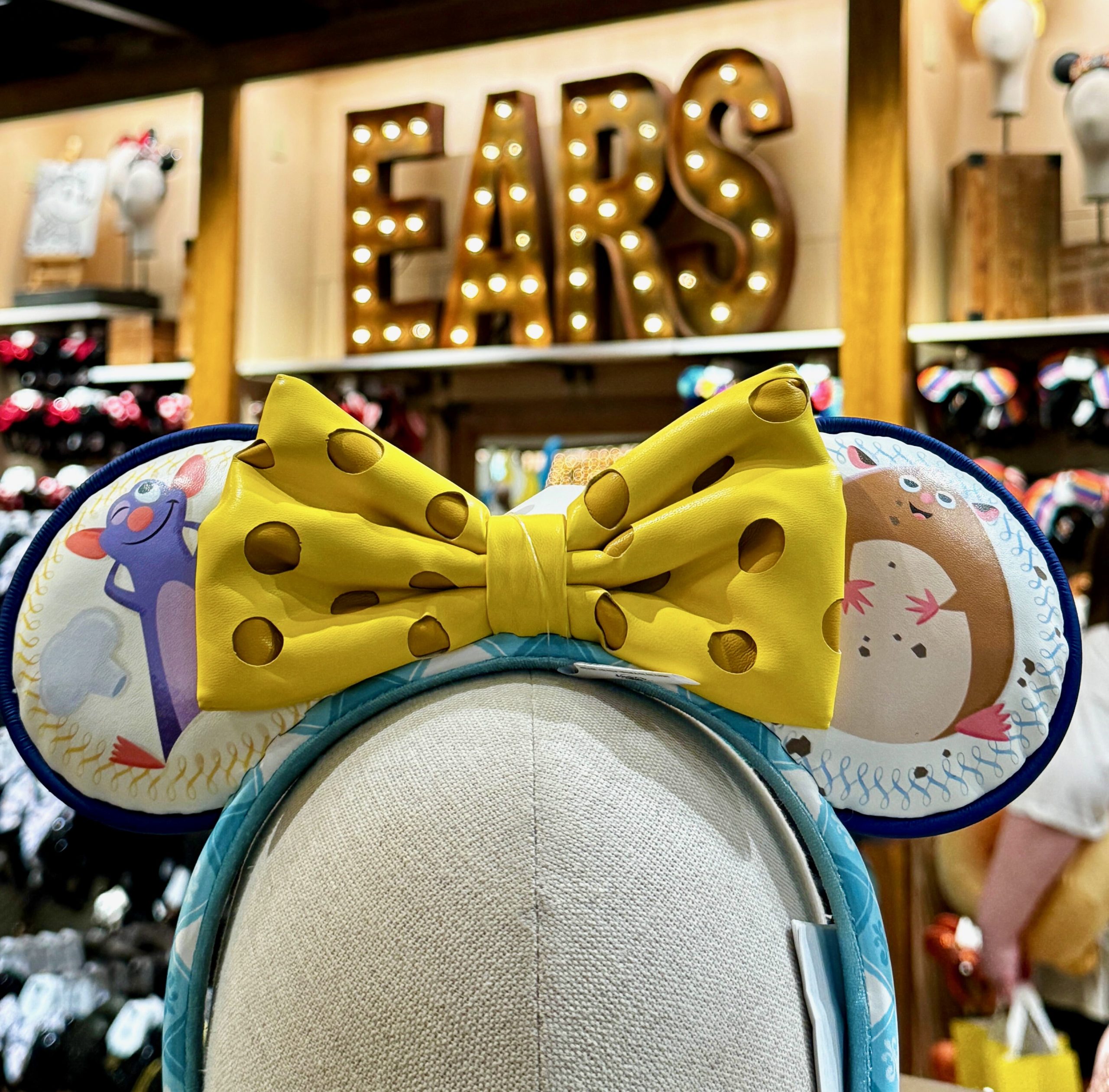Ratatouille Minnie Ears World of Disney Disney Springs with Cheese Bow