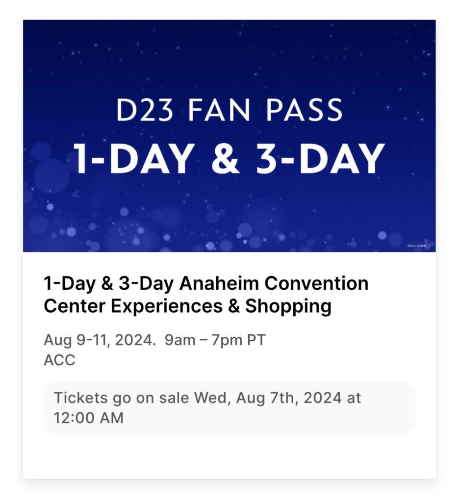 D23 Ultimate Fan Event Ticket