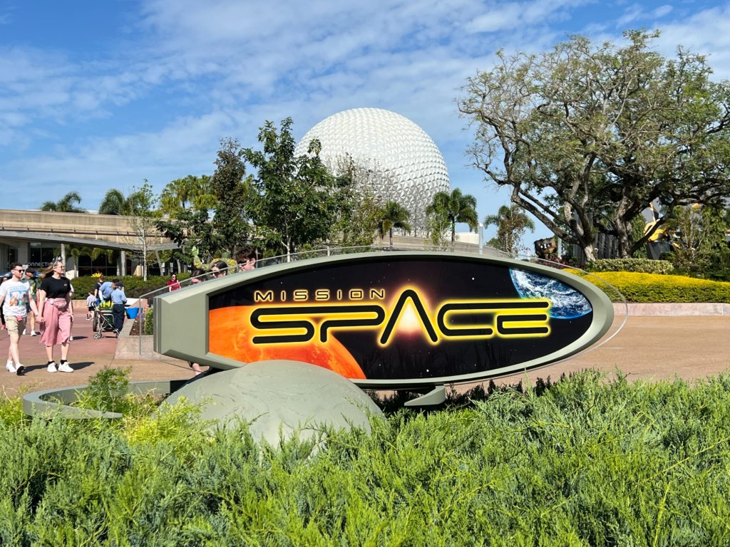 Mission: Space Entrance sign refurb