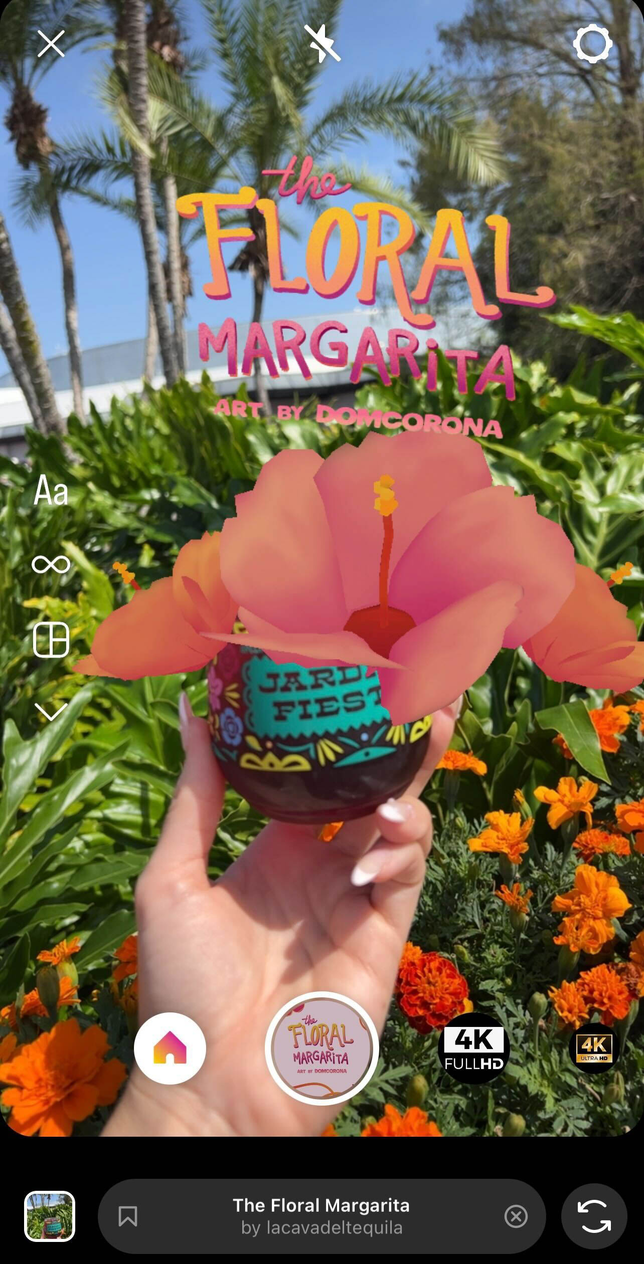 Floral Margarita Instagram filter