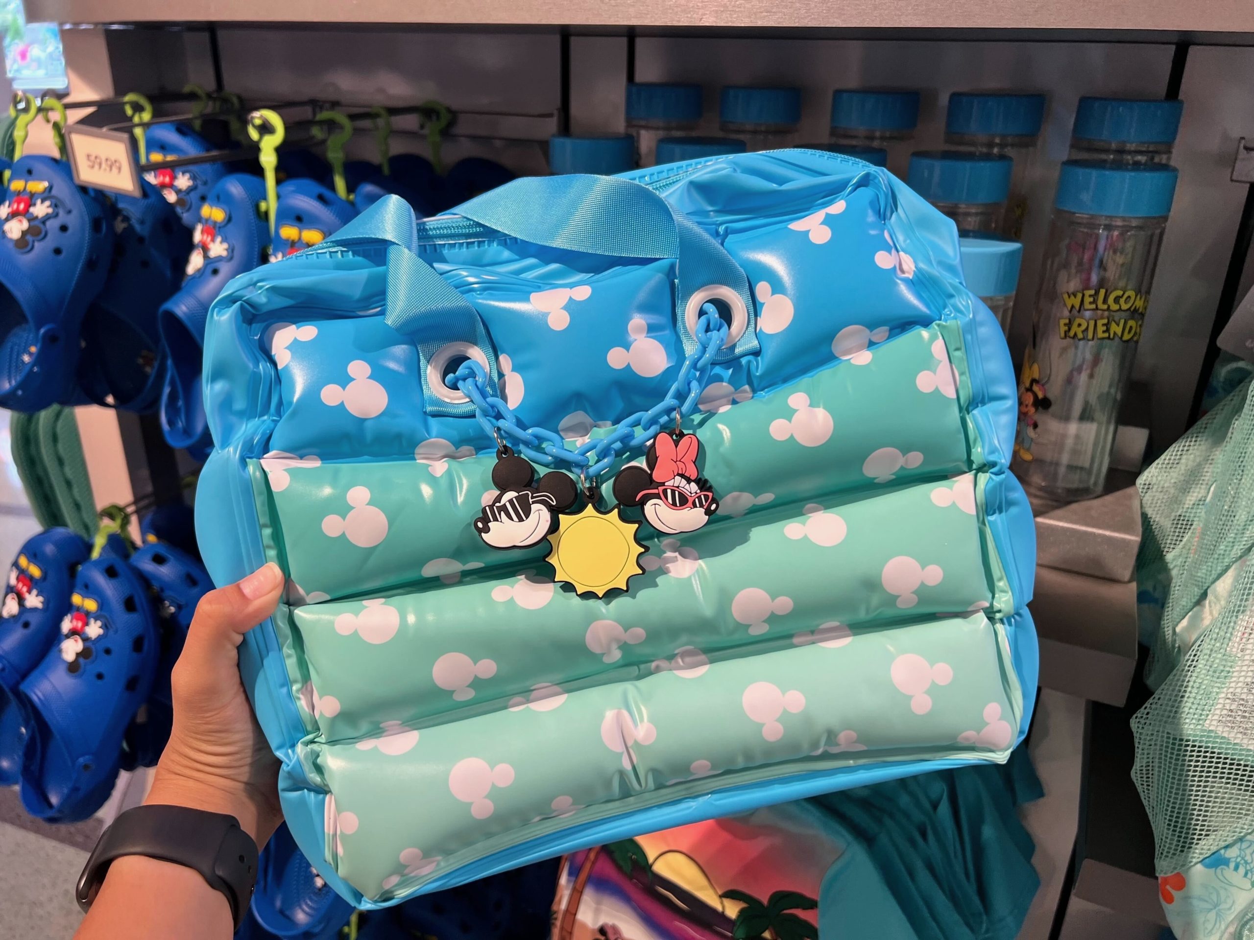 Inflatable Mickey and Minnie Bag at Star Traders in Magic Kingdom