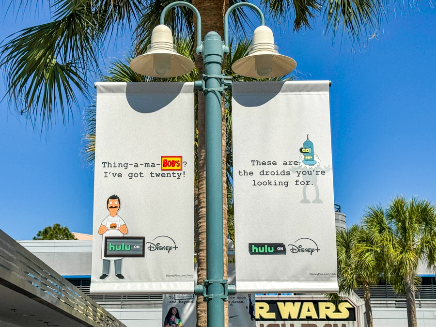 Hulu Disney+ Banners Hollywood Studios