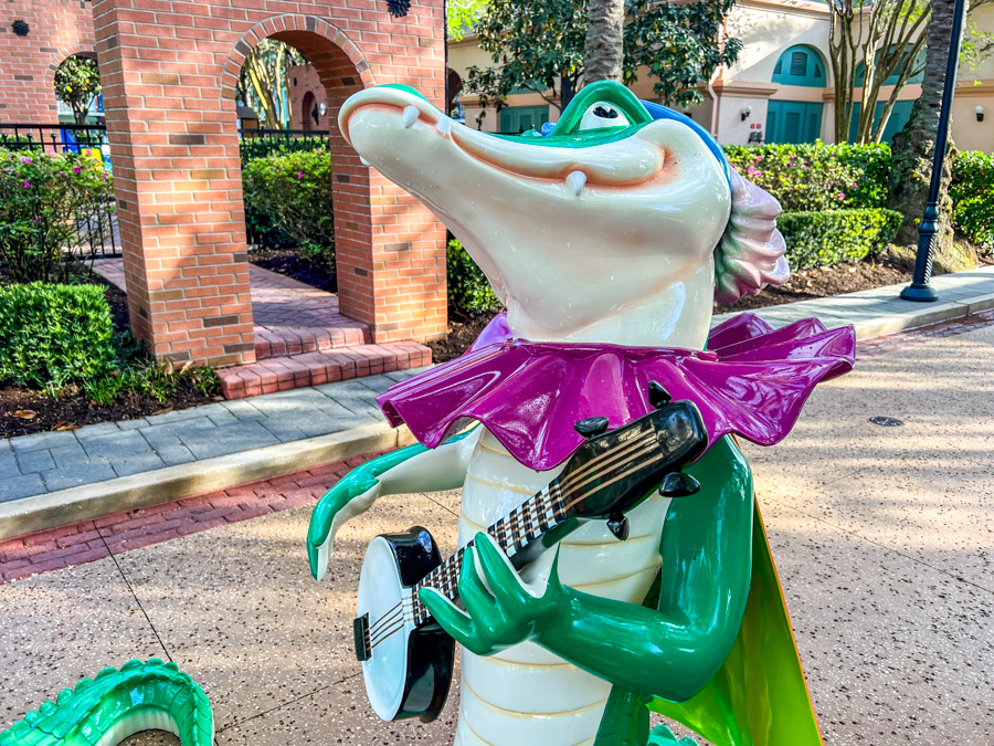 Port Orleans French Quarter Alligators Jazz Band Statues