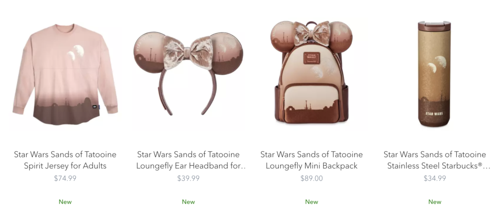 Sands of Tatooine Collection Star Wars Disney Store