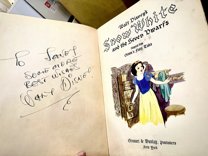 Walt Disney signed Snow White