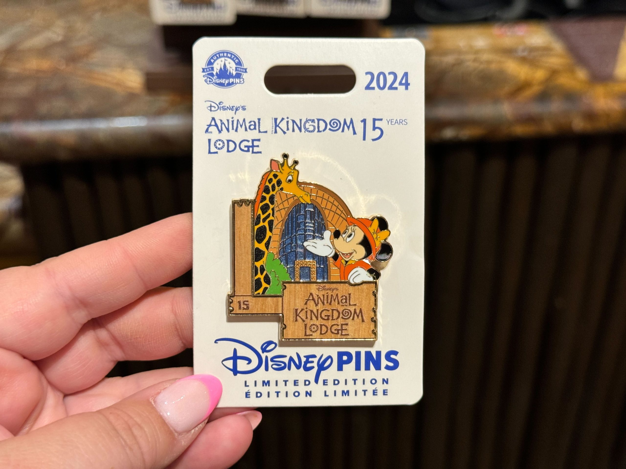 disney's animal kingdom lodge anniversary pin
