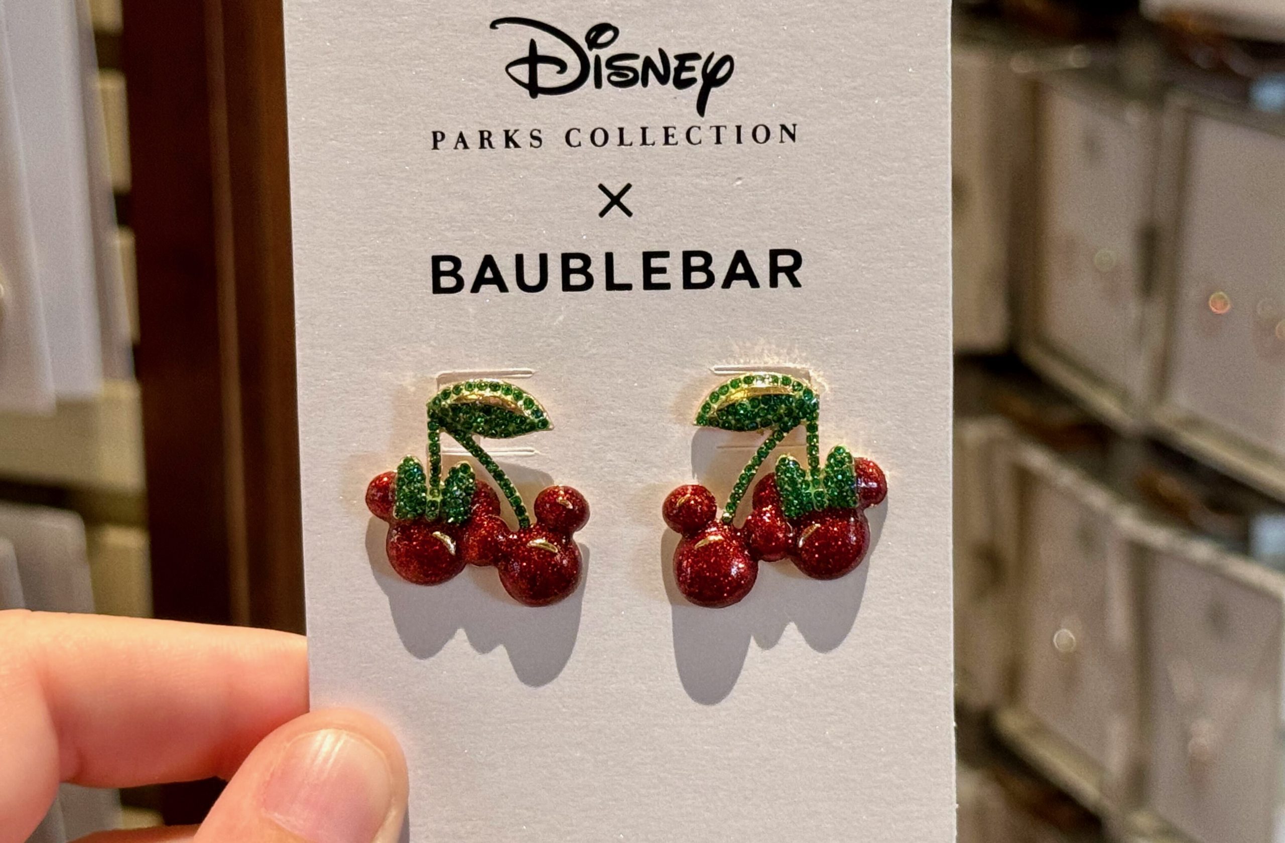 Fab 5 Mickey Minnie Cherry Stud Earrings