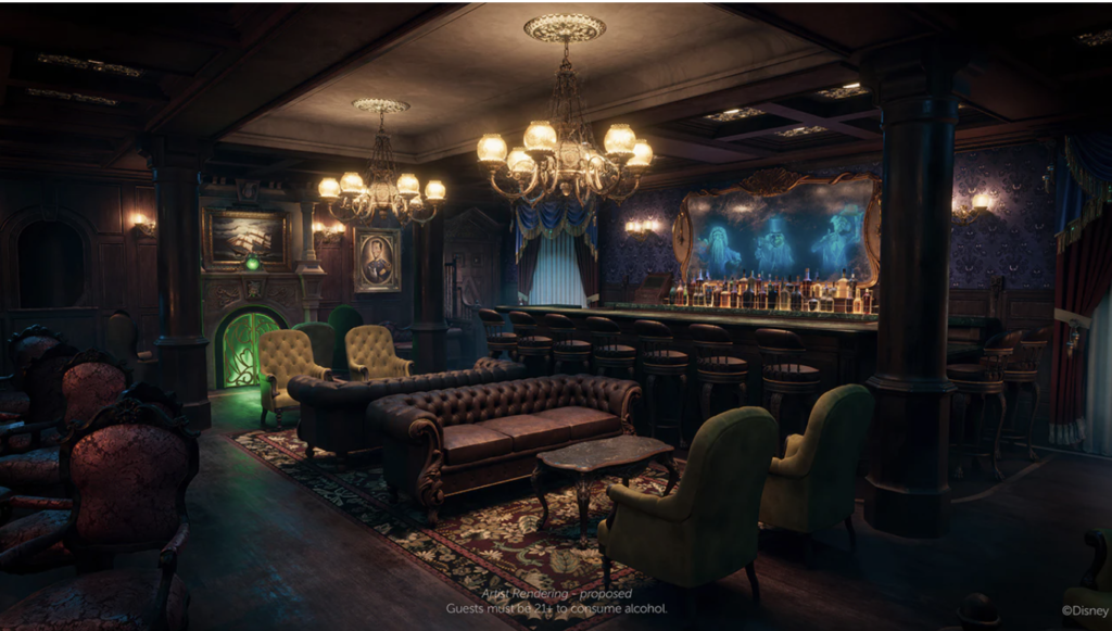 Disney Cruise Line Treasure Haunted Mansion Parlor