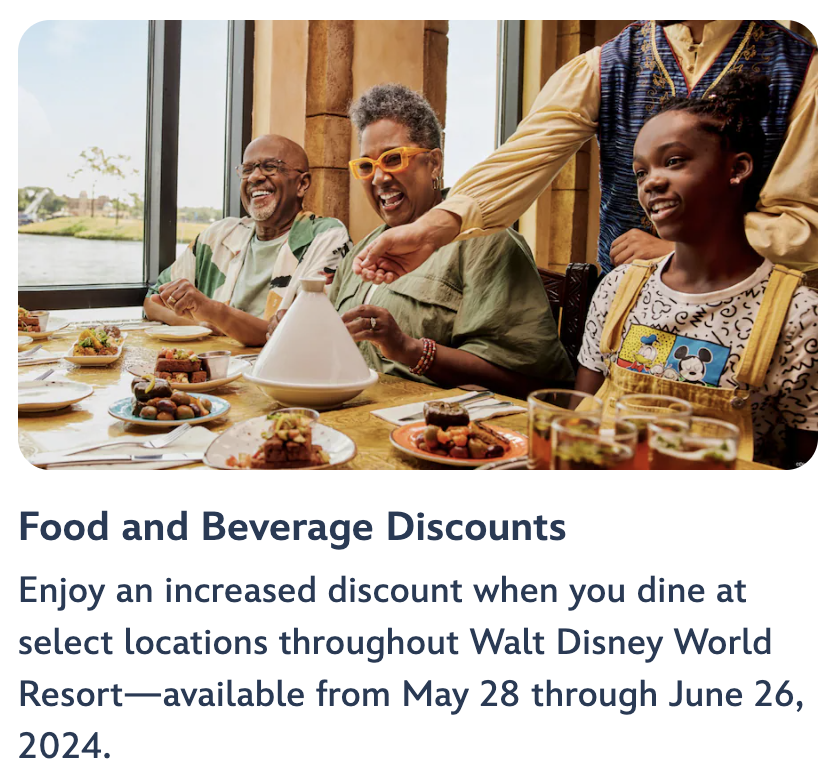 Annual Passholder dining discount