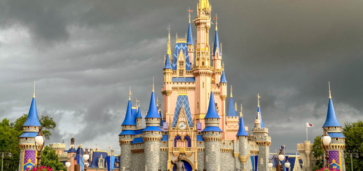 Cinderella Castle on a stormy day