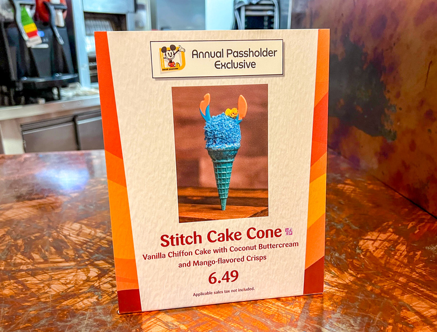 Annual Passholder VIPassholder Days Stitch Cake Cone Sunshine Seasons EPCOT