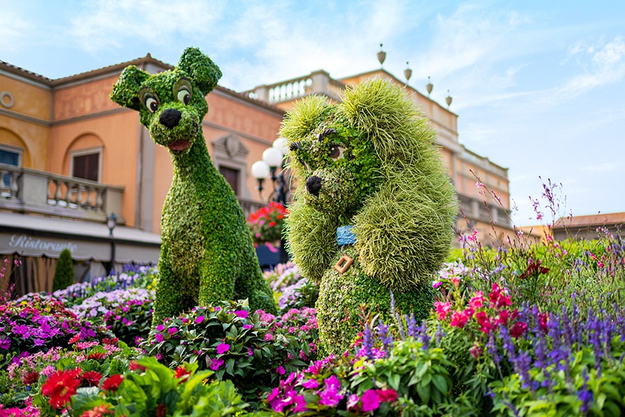 Lady and the Tramp Topiary