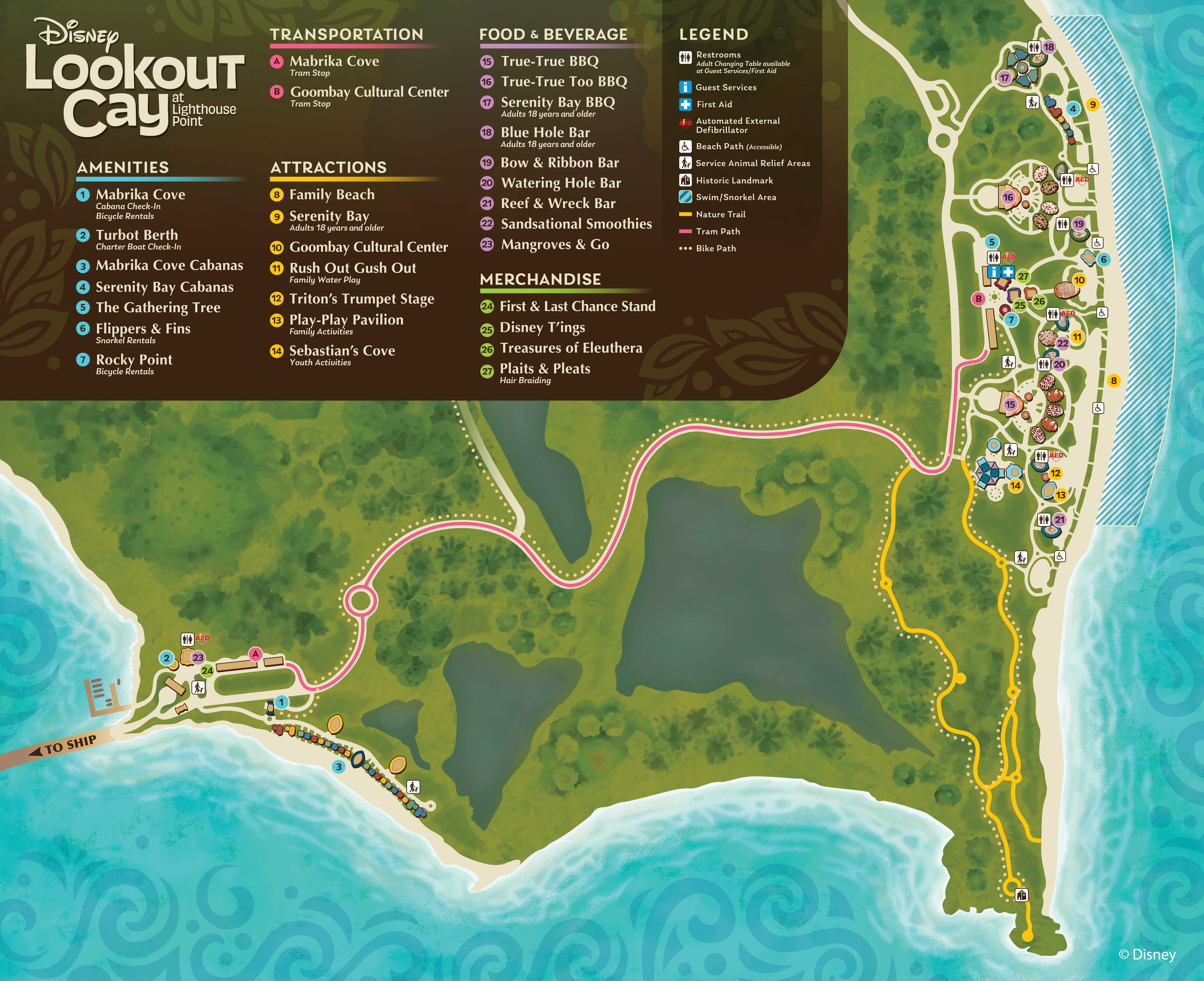 Lookout Cay map