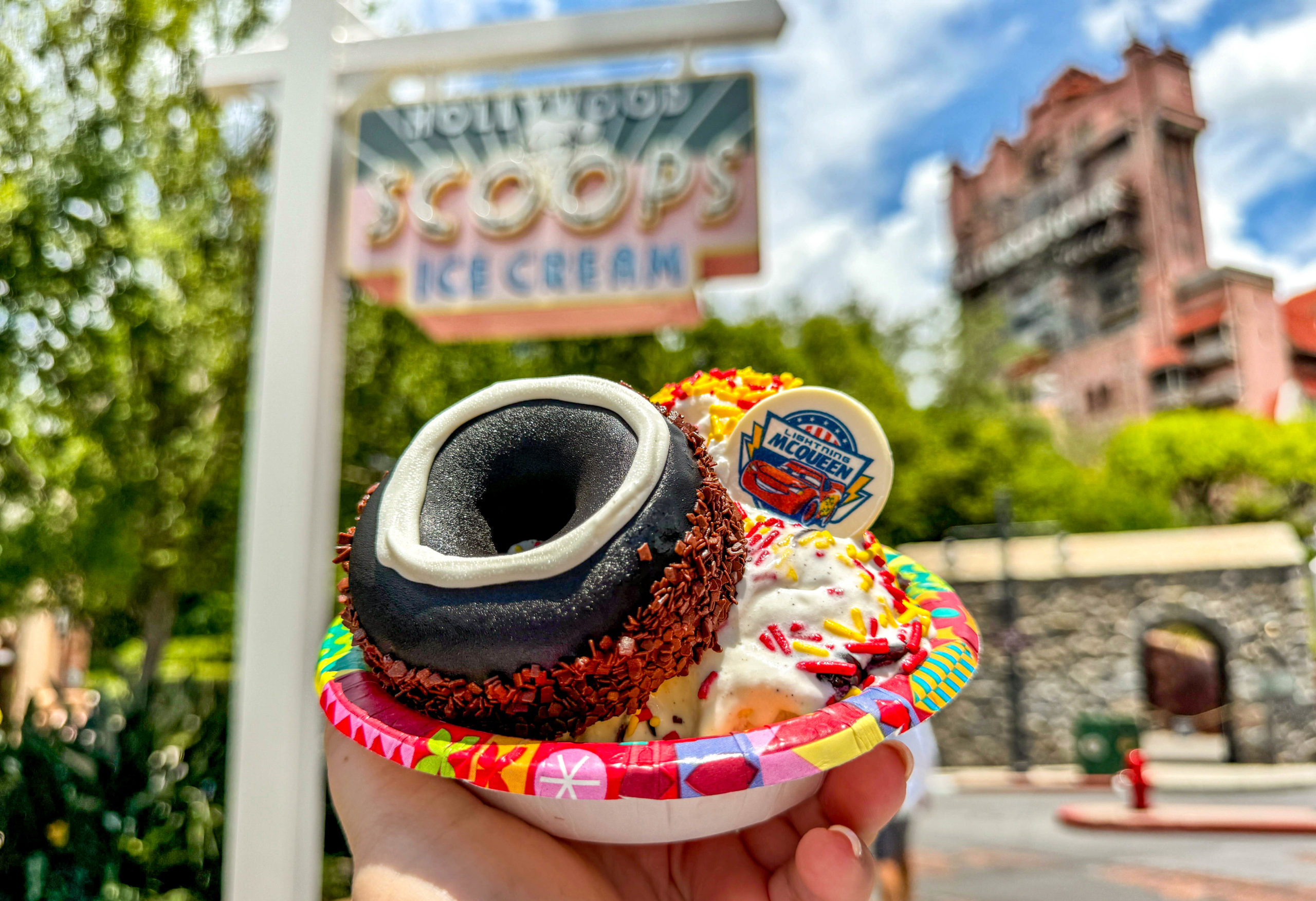 Lightning McQueen Ice Cream Sundae