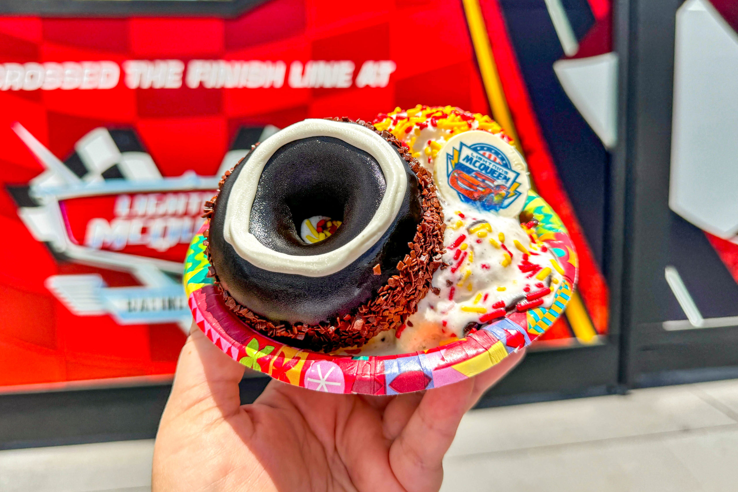 Lightning McQueen Ice Cream Sundae