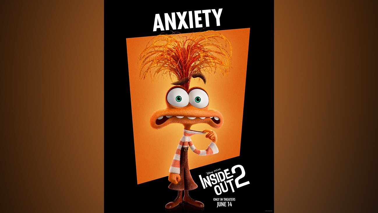 Anxiety's cartoonish but dangerous in Inside Out 2.
