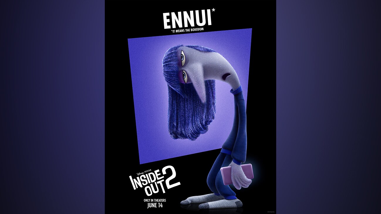 I love that they provide the definition for Ennui's Inside Out 2 poster.