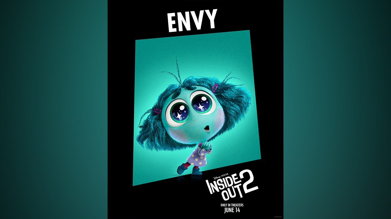 Envy has stars in her eyes in Inside Out 2.
