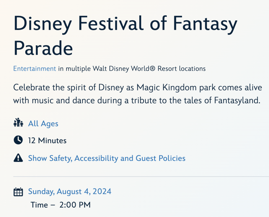 Festival of Fantasy parade
