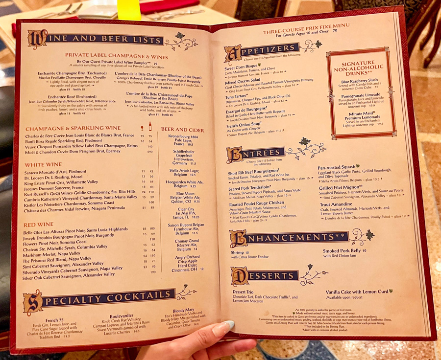 Be Our Guest Magic Kingdom Lunch Dinner Prix Fixe Meal Review