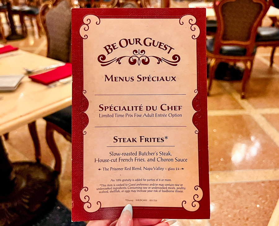 Be Our Guest Magic Kingdom Lunch Dinner Prix Fixe Meal Review