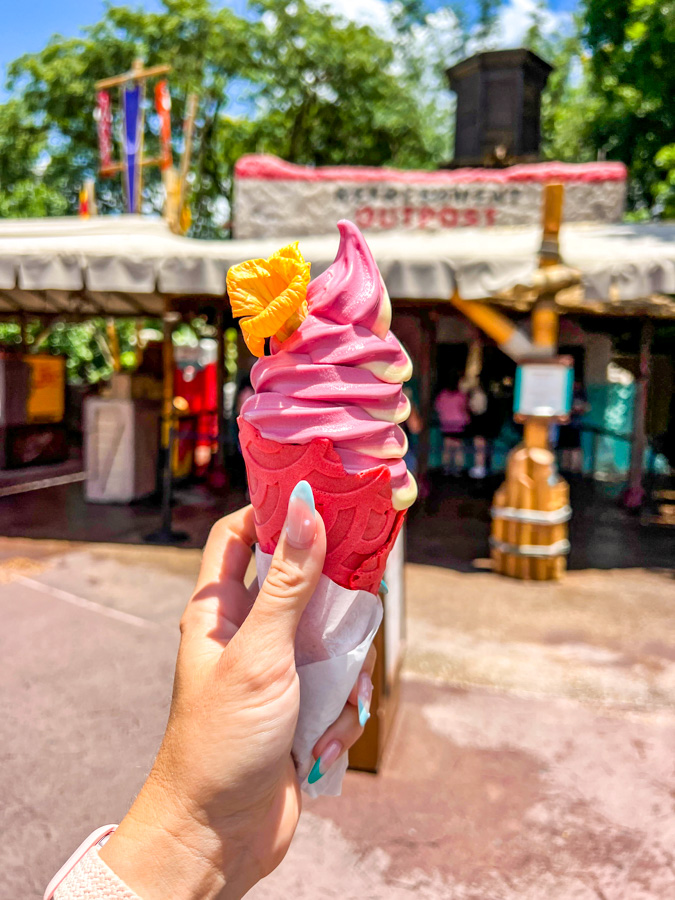 Dole Whip Pineapple and Cherry Swirl Refreshment Outpost EPCOT