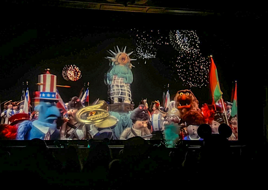 Muppet Vision 3D Sam Eagle Salute to All Nations But Mostly America