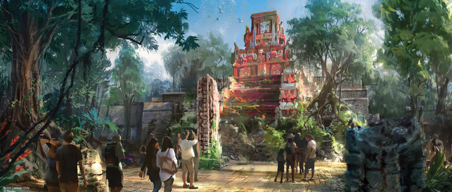 Tropical Americas Animal Kingdom Encanto Indiana Jones Concept Art DinoLand