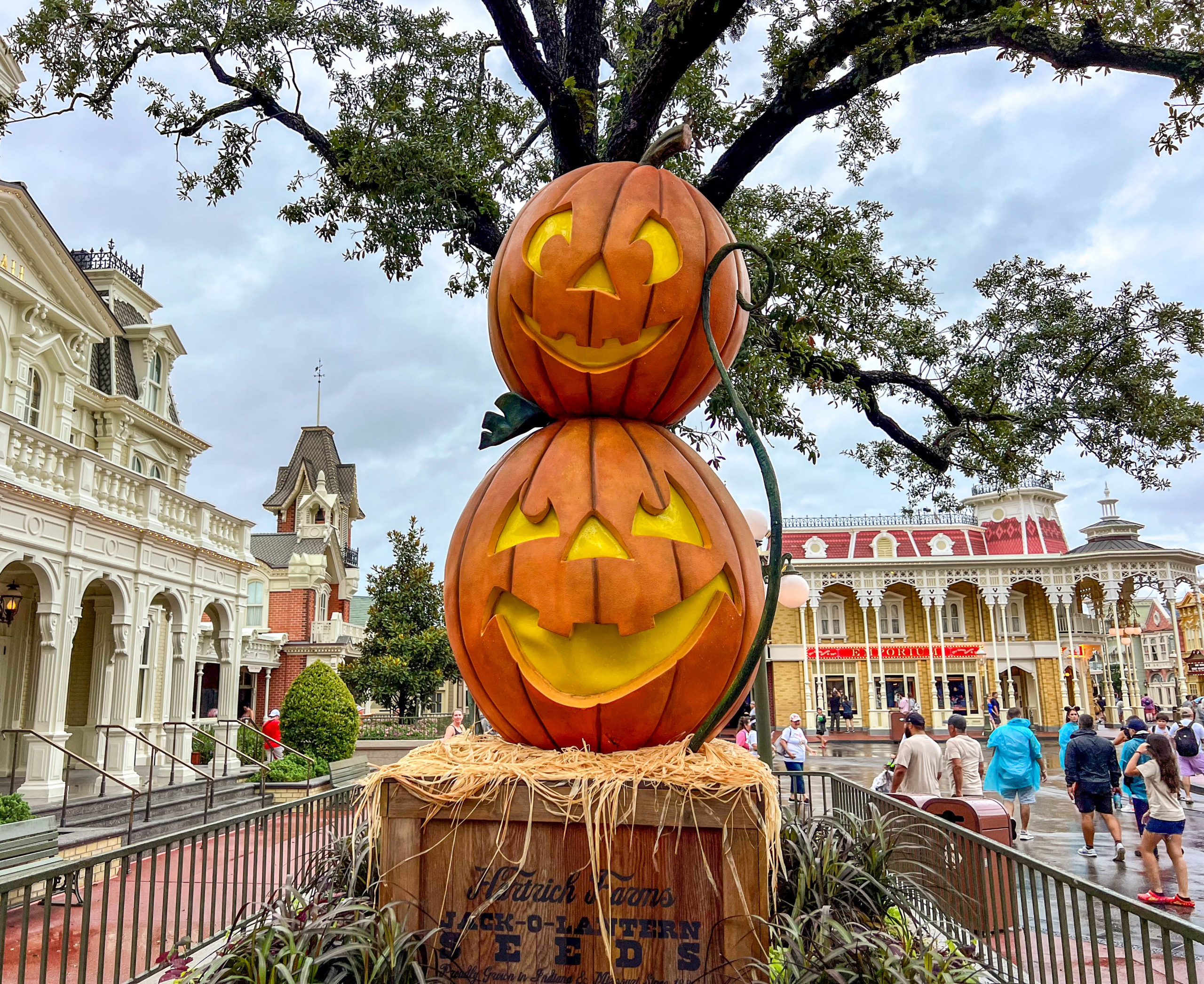 Halloween decorations in Magic Kingdom