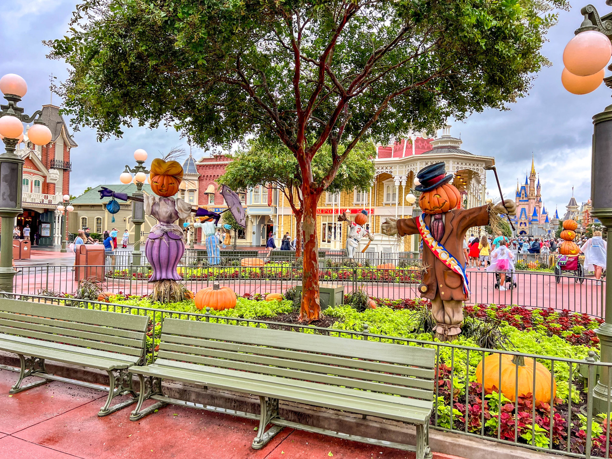 Halloween decorations in Magic Kingdom