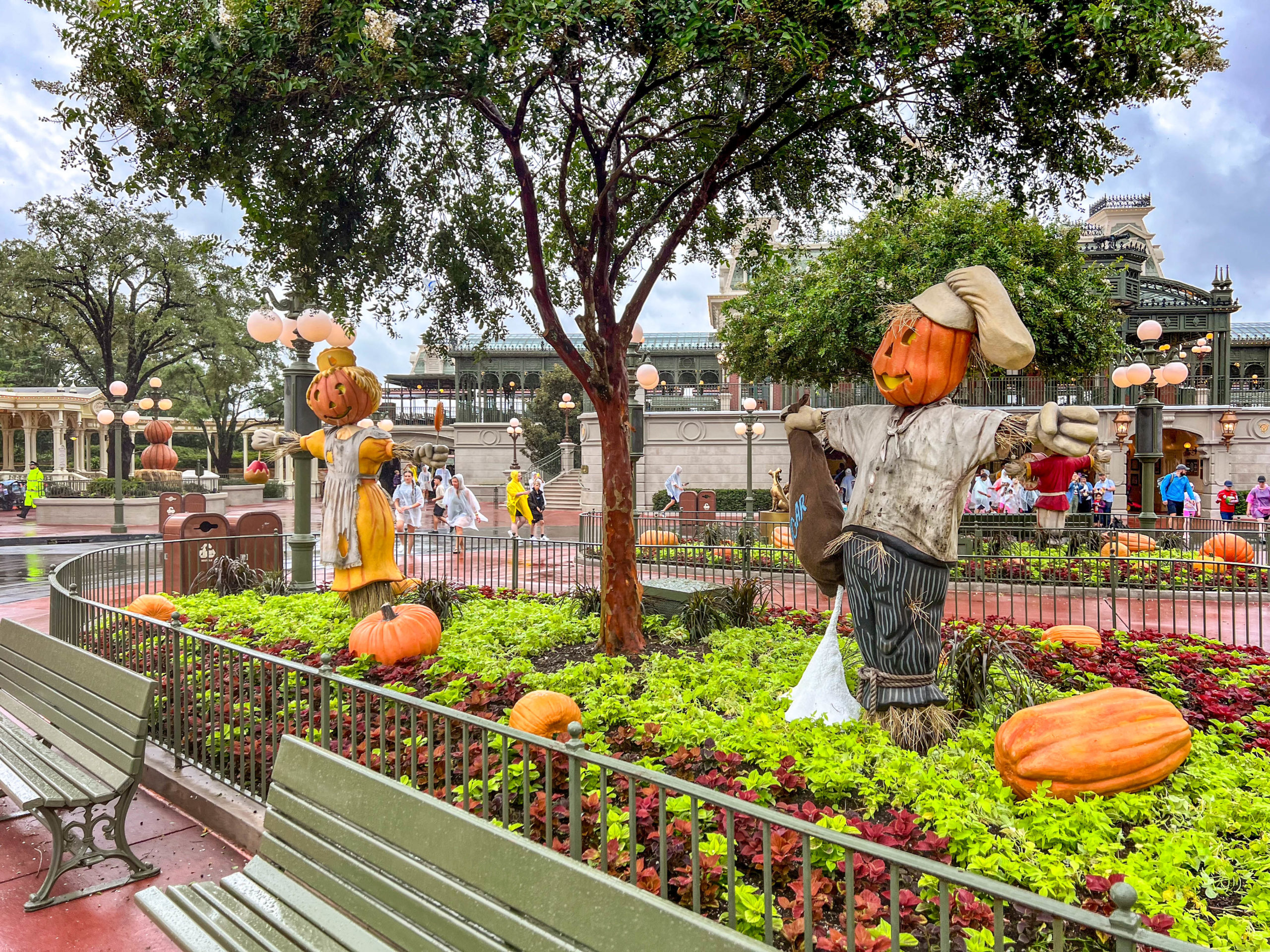 Halloween decorations in Magic Kingdom