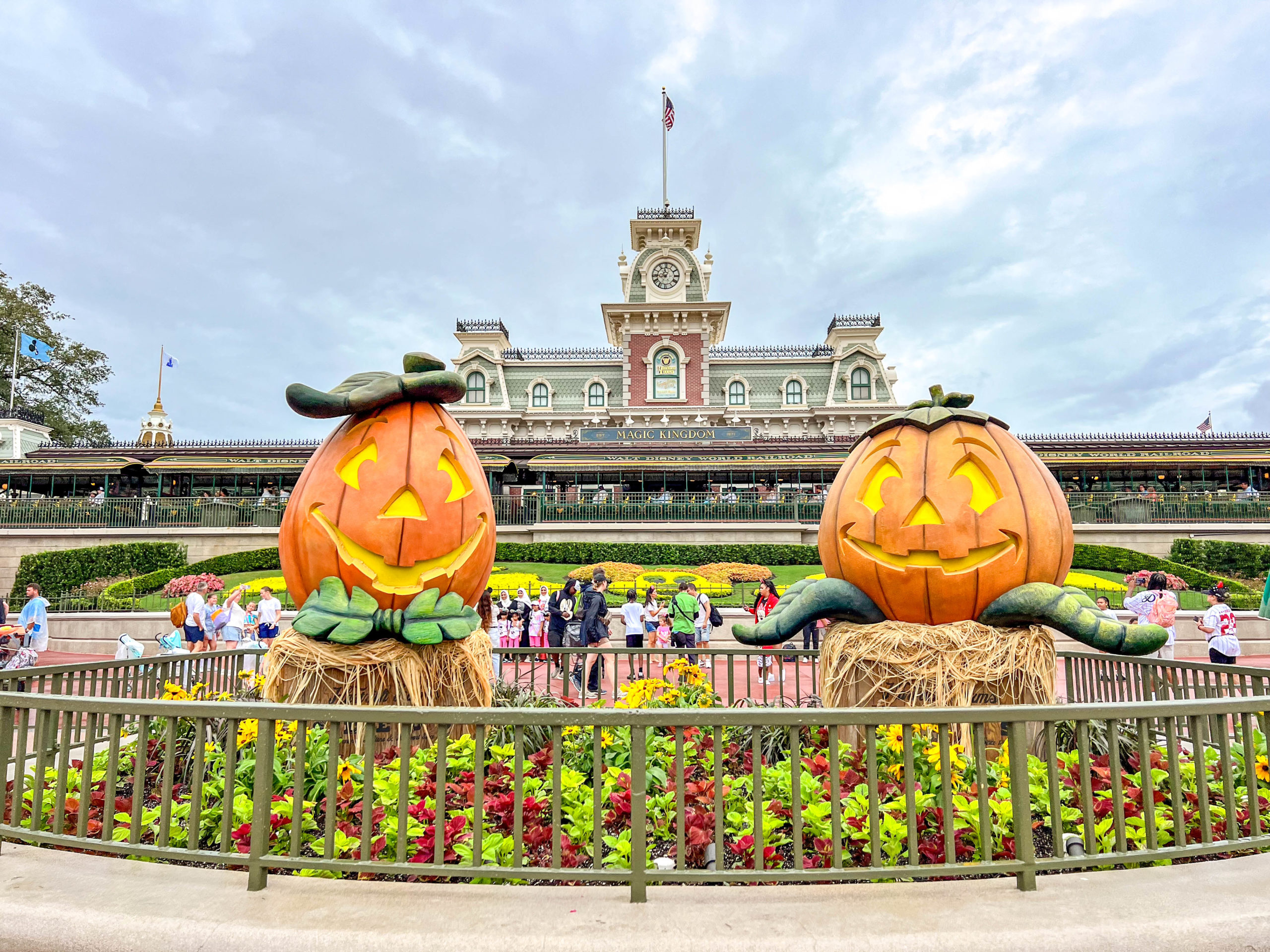 Halloween decorations in Magic Kingdom