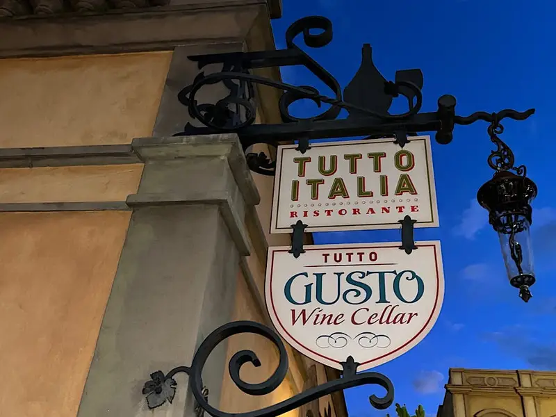 Tutto Gusto Wine Cellar/Tutto Italia Sign - Italy Pavilion 