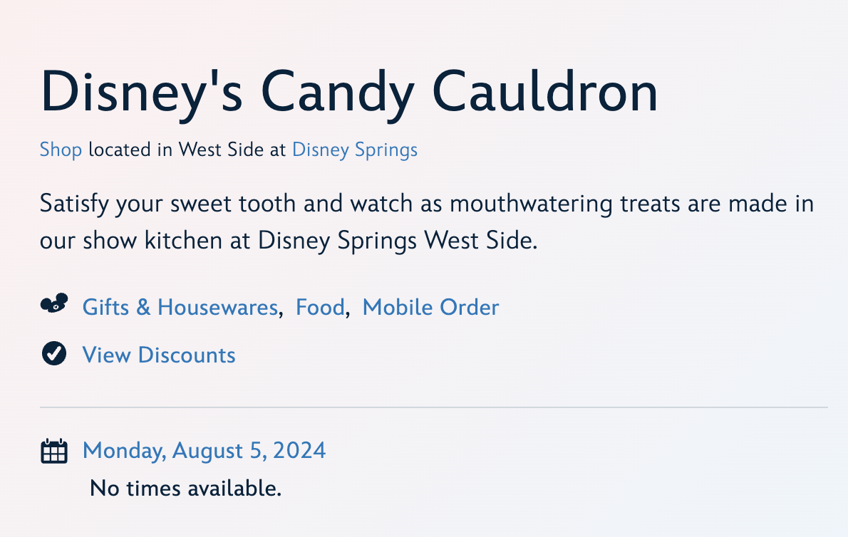 Candy Cauldron Refurbishment