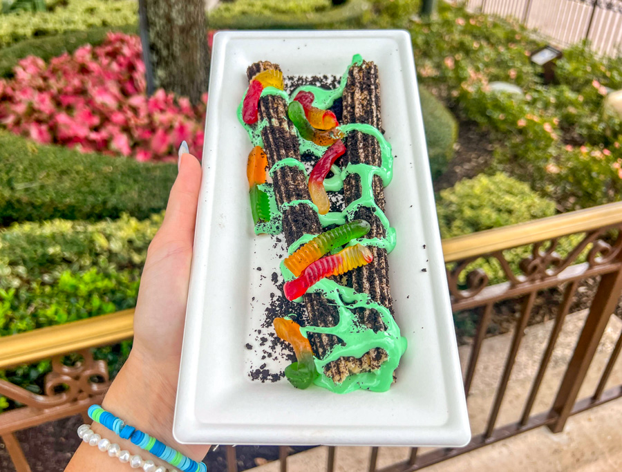 worms n dirt churro magic kingdom kiosk